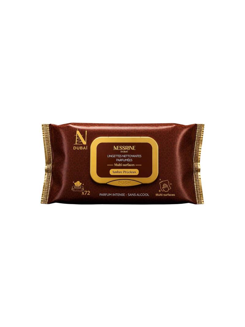 Lingettes MULTI-SURFACES  Nessrine Dubai Parfum Ambre précieux